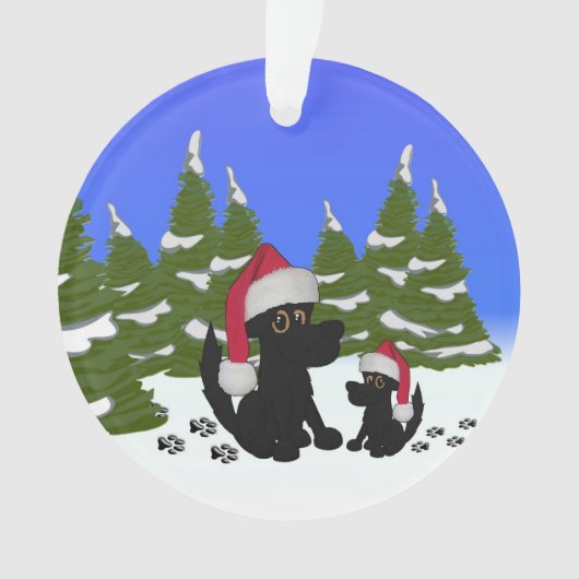 Weihnachtshunde Ornament (Vorderseite)