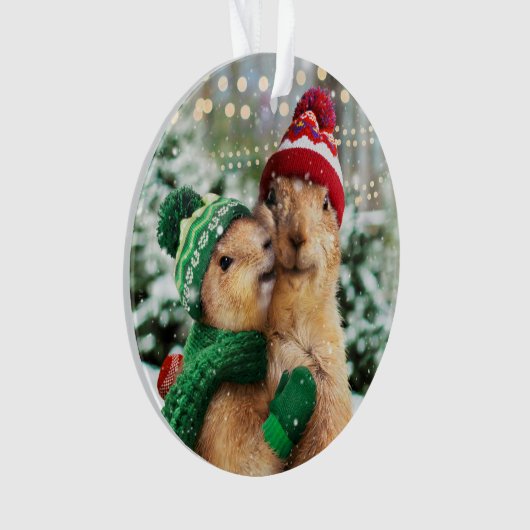 Weihnachtshunde Ornament (Vorderseite)