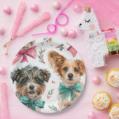 Weihnachtshunde-Papierplatten festlich Pappteller (Party)