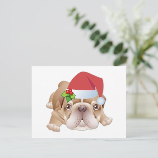 Weihnachtshunde Postkarte (Stehend Vorderseite)