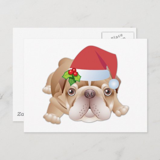 Weihnachtshunde Postkarte (Vorne/Hinten)