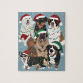 Weihnachtshunde Puzzle (Vertikal)