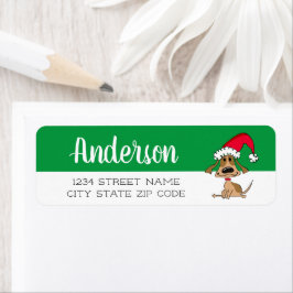Weihnachtshunde-Rücksendeadresse-Etikett