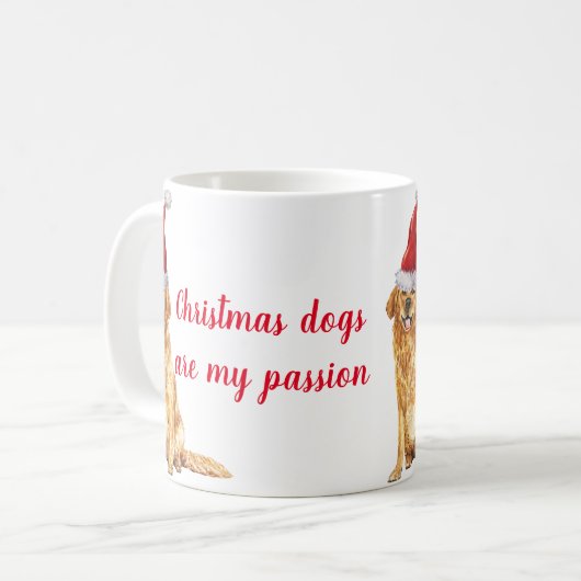 Weihnachtshunde sind mein Passionsangebot für Hund Kaffeetasse (Vorderseite Links)
