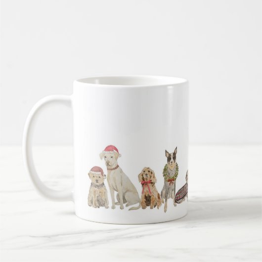 Weihnachtshunde Tasse (Links)