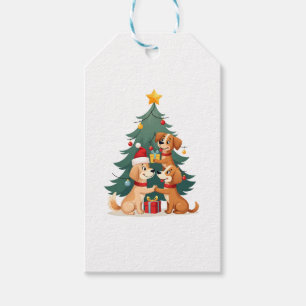 Weihnachtshunde Tree T - Shirt Niedlich Hunde Welp Geschenkanhänger