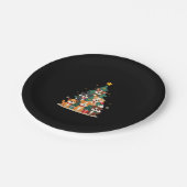 Weihnachtshunde Tree T - Shirt Niedlich Hunde Welp Pappteller (Schrägansicht)