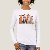 Weihnachtshunde Tri-Blend Shirt (Vorderseite)