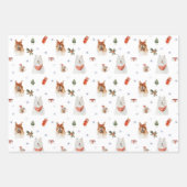 Weihnachtshunde Trio Geschenkpapier Set (Vorderseite 2)