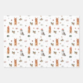Weihnachtshunde Trio Geschenkpapier Set (Vorderseite)