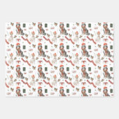 Weihnachtshunde Trio Geschenkpapier Set (Vorderseite 3)