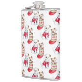 Weihnachtshunde und Katzen-Strümpfe Flachmann (Links)
