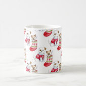 Weihnachtshunde und Katzen-Strümpfe Kaffeetasse (Mittel)