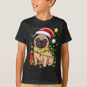 Weihnachtshunde Weihnachtsfeier Mops Welpe Weihnac T-Shirt (Vorderseite)