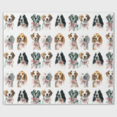 Weihnachtshunde Weihnachtsgeschenkpapier Geschenkpapier (Flach)