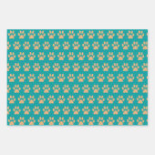 Weihnachtshunde Wrapping Paper Set von 3 Geschenkpapier Set (Vorderseite 2)