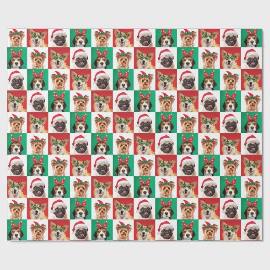Weihnachtshunde Wrapping Paper Sheets Geschenkpapier (Flach)