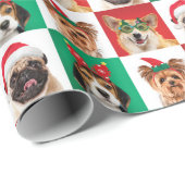 Weihnachtshunde Wrapping Paper Sheets Geschenkpapier (Rolleneckpunkt)