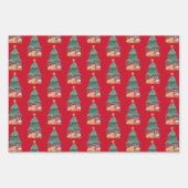 Weihnachtshunde Wrapping Paper Sheets Geschenkpapier Set (Vorderseite 2)