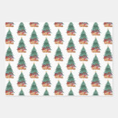 Weihnachtshunde Wrapping Paper Sheets Geschenkpapier Set (Vorderseite)