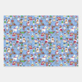 Weihnachtshunde Xmas Welpe Sweaters Süße Tier Geschenkpapier Set (Vorderseite)