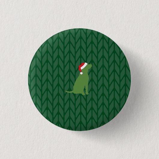 Weihnachtshundeknopf Button (Vorderseite)