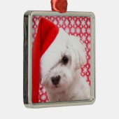 Weihnachtshundeverzierung Silbernes Ornament (Rechts)