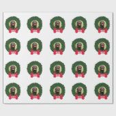 WeihnachtshundeWreath mit das Geschenkpapier (Flach)
