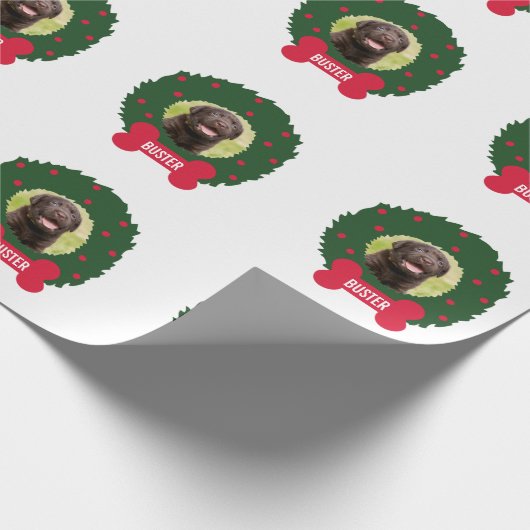WeihnachtshundeWreath mit das Geschenkpapier (Ecke)