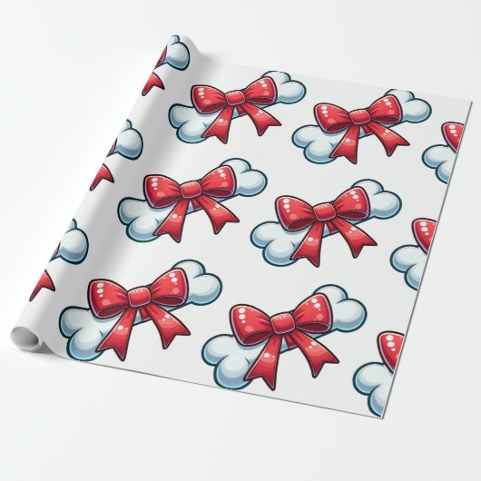 Weihnachtshundknochenwrapping Paper Geschenkpapier (Ungerollt)