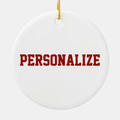 Weihnachtshut auf einem Basketball Keramikornament (Hinten)