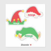 Weihnachtshut I.D. Stickers Aufkleber (Blatt)