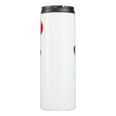 Weihnachtshut niedlicher Mops Thermosbecher (Rückseite)