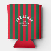 Weihnachtshütte Crew Custom Red Green Strip Dosenkühler (Rückseite)