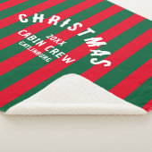 Weihnachtshütte Crew Custom Red Green Strip Sherpadecke (3/4)