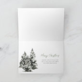 Weihnachtshütte in der Bergwelt Feiertagskarte (Innenseite)