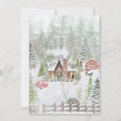 Weihnachtshütte in der Waldlandschaft Feiertagskarte (Vorderseite)