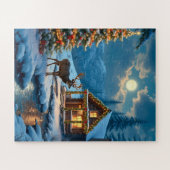 Weihnachtshütte Schnee Puzzle (Horizontal)