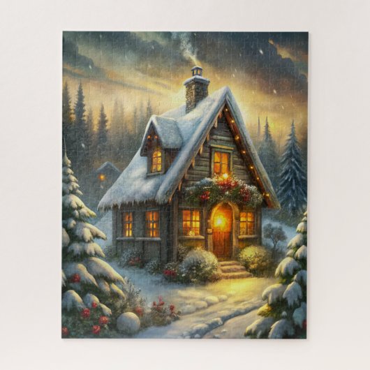 Weihnachtshütten-Puzzle Puzzle (Vertikal)