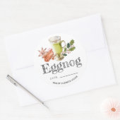 Weihnachtsideen Spiced Eggnog Runder Aufkleber (Umschlag)