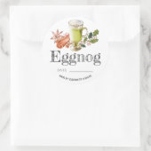 Weihnachtsideen Spiced Eggnog Runder Aufkleber (Tasche)