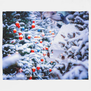 Weihnachtsidylle anpassbar fleecedecke