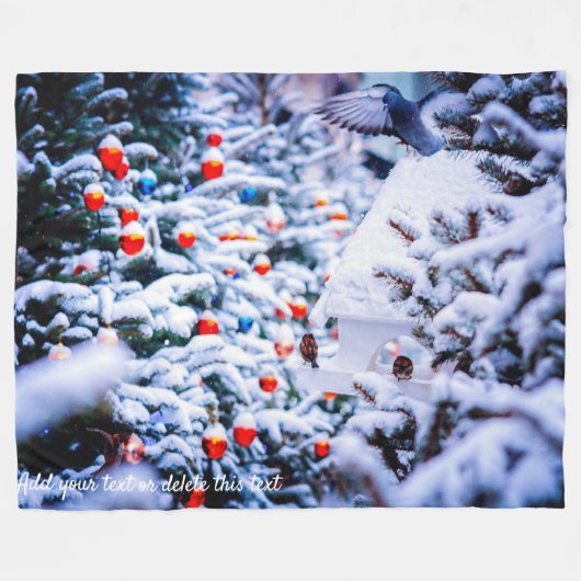 Weihnachtsidylle anpassbar fleecedecke (Vorderseite (Horizontal))