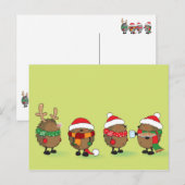 WeihnachtsIgel Feiertagspostkarte (Vorne/Hinten)