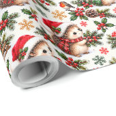 Weihnachtsigel Waldwünsche Geschenkpapier (Rolleneckpunkt)