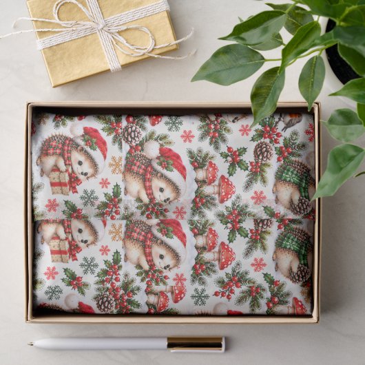 Weihnachtsigel Waldwünsche Seidenpapier (Geschenk)