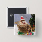 WeihnachtsIgels-Button Button (Vorne & Hinten)