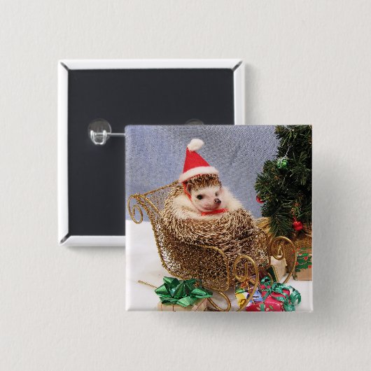WeihnachtsIgels-Button Button (Vorne & Hinten)