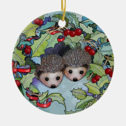 WeihnachtsIgels-Verzierung Keramikornament (Vorne)