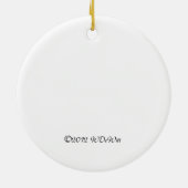 WeihnachtsIgels-Verzierung Keramikornament (Hinten)